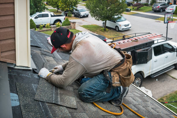 Professional Emergency Roof Repair technician working in Antes Fort, PA